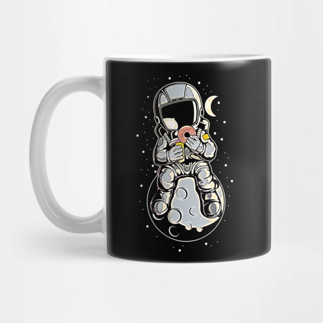 Astronaut Donuts • Funny And Cool Sci-Fi Cartoon Drawing Design Great For Anyone That Loves Astronomy Art by TeesHood